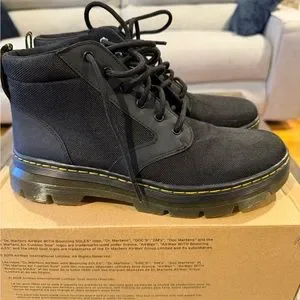 Dr. Martens Reeder High Boots Men\'s 9 US / Men\'s 8 UK (Discontinued Model) Reeder Crazy Horse Leather Utility Shoes in Dark Brown | Dr  main image 4